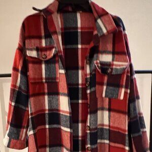 Red & Blue Flannel Shacket – Super Soft & Cozy